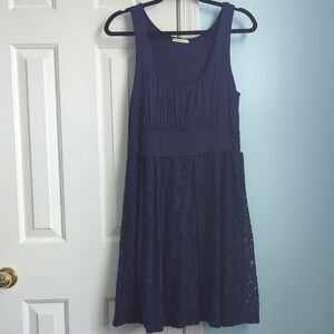 maitai Navy Sleeveless Lace Midi Dress